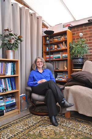 A contemporary Jungian. portrait consulting room